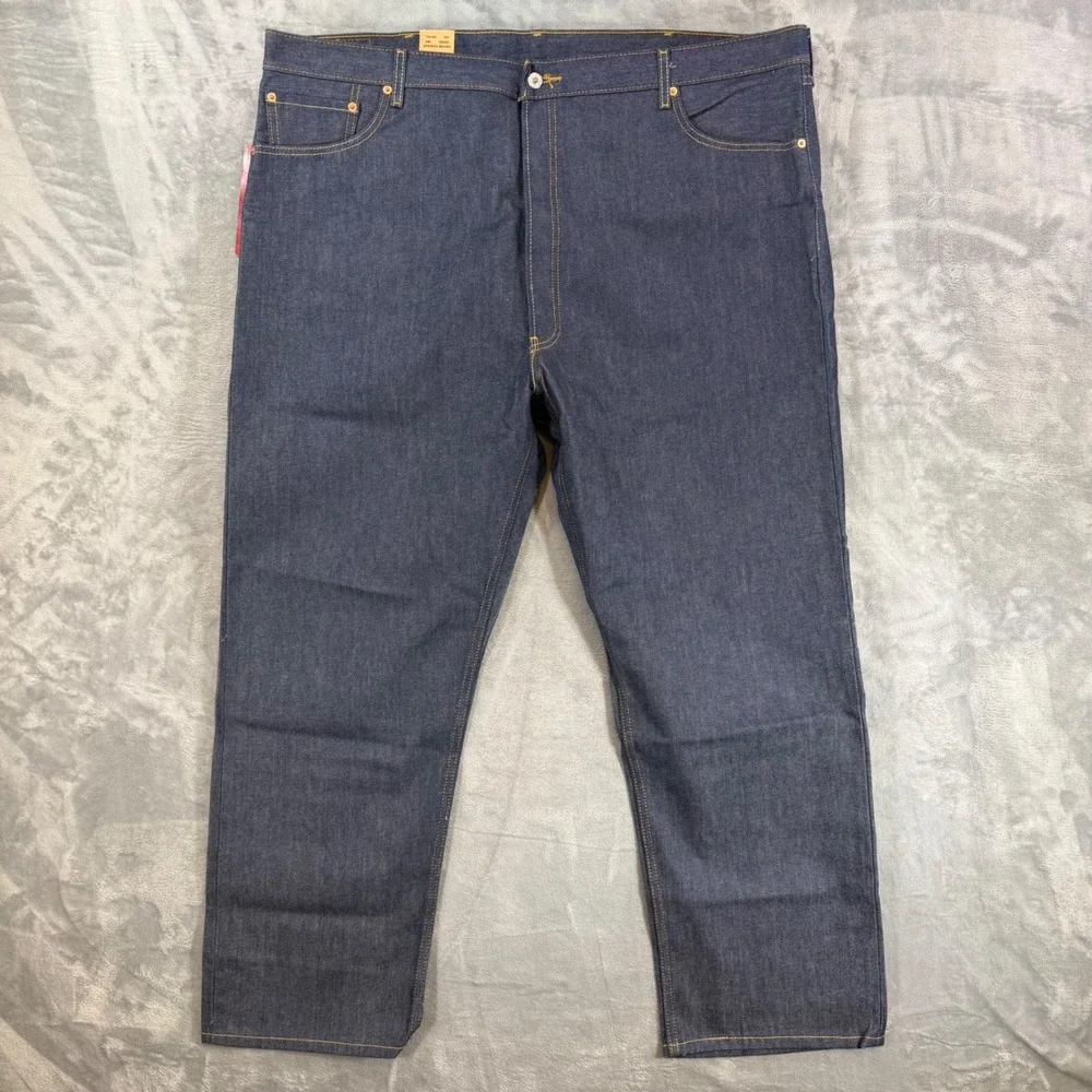 New Levi's 501XX Original Shrink-to-Fit Jeans Men's 48x32 Dark Blue Button Fly